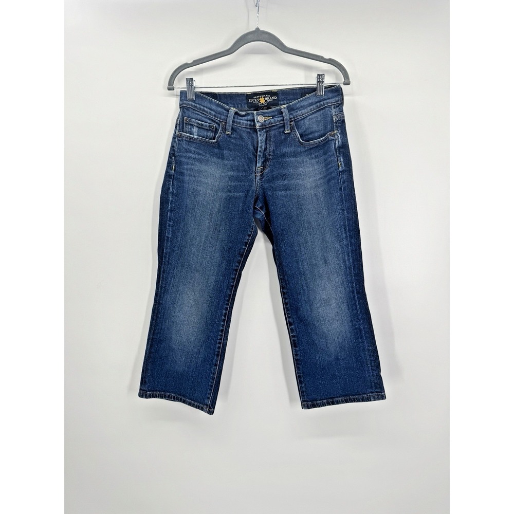 VTG Y2K Lucky Brand Easy Rider Capri Denim Jeans 4 27 Retro Midrise Cropped Pant